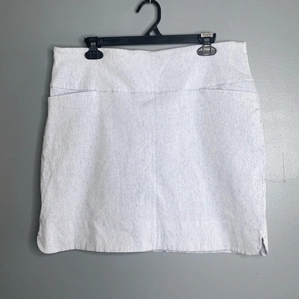 S.C. & Co. Pale Blue Heathered Stretchy Skort Athletic Sporty Pockets XL